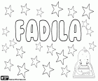 Fadila, nom d'origen àrab. Fadila, variant de Fasheela i Fazila. És el femení de Fadil, el seu significat és virtuós