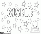 Gisele, nom de nena d'origen germànic. Gisele, variant de Giselle i Gisela