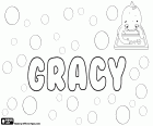 Gracy, variant de Grace i Gracey. Nom d'origen bíblic