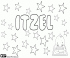 Itzel, nom d'origen Maia. Itzel, variant d'Ixchel, deessa maia d'amor