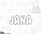 Jana, nom de noia en molts idiomes i amb orígens diferents. Jana, nom abreujat que es correspon amb Johanna. Jana, català i occità nom femení de Joan. Jana, variant de Diana, deessa romana. Jana, les variants dels noms indi i àrab