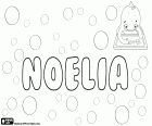 Noelia, nom femení d'origen francès. Noelia, femení de Noel, el seu significat és Nadal. Noelia, variant del Noelle, Noella i Noële