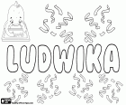 Ludwika, nom de noia en polonès. Ludwika, femení de Ludwik, nom d'origen germànic derivat de Hludwig