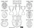 El FC Barcelona ha estat el primer equip europeu a obtenir una segona vegada el triplet, els tres títols més importants de la temporada, Lliga, Copa i Champions, a les temporades 2008-2009 i 2014-2015. Altres sis equips europeus han aconseguit els tres títols principals en una mateixa temporada: Celtic de Glasgow a la 1966-1967, Ajax d'Amsterdam a la 1971-1972, PSV Eindhoven a la 1987-1988, Manchester United a la temporada 1998-1999, Inter de Milà a la 2009-2010 i Bayern de Munic a la 2012-2013
