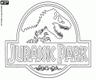 Logotip original en anglès de Parc Juràssic, Jurassic Park