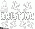 Xristina, una de les transcripcions del nom grec Χριστίνα, Cristina. Les transcripcions més comuns són Hristina o Christina