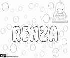Renza, nom d'origen italià. Forma femenina del nom italià Renzo