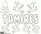 Tamires, nom femení d'origen incert. Tamires té variants com Tamiris, Thamiris o Thamires, noms utilitzats a Brasil per a les nenes
