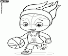 La mascota del Campionat EuroBasket 2015, Frenkie la bola de foc