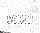 Sonja, variant de Sonia i Sonya. Sonja, nom femení d'origen rus