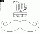 Movember, esdeveniment que es celebra durant el mes de novembre cada any en molts països del món per augmentar la conscienciació sobre els problemes de salut específics dels homes. Movember, el nom prové de la combinació de Moustache (bigoti) i November (novembre). Logotip de la Fundació de Movember i un bigoti, l'element clau de la campanya anual