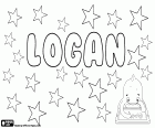 Logan, nom per nen en anglès i escocès. Logan, nom que prové del mateix cognom que deriva d'un topònim gaèlic. Logan també s'utilitza com un nom de noia