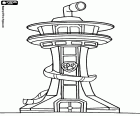 El centre de comandament de patrulla canina Paw Patrol. L'edifici dels gossos de la patrulla es troba a la ciutat de Adventure Bay