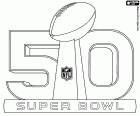 El logotip de la 50a edició de la Super Bowl. És la Super Bowl 2016 que es disputarà al Levi's Stadium a la badia de San Francisco
