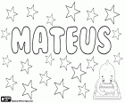 Mateus, nom de noi en portuguès, derivat del nom hebreu Mattityahu, Matthaeus
