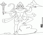 Senyor Hanuman, un personatge de la mitologia hindú, el Rei Mico, un dels aspectes de Déu Shiva