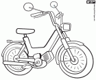 Un ciclomotor, un vehicle com una motocicleta petita, generalment amb una cilindrada de menys de 50 cc