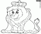 El rei dels lleons, el rei dels animals. El Rei Lleó amb la corona i la capa