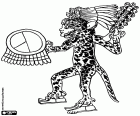 Un guerrer jaguar, un guerrer professional de l'exèrcit de l'imperi asteca