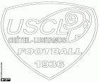 Insígnia de la Union Sportive Créteil-Lusitanos, US Créteil, USCL, club de futbol de la ciutat de Creteil l'illa de França