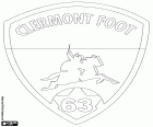 Escut de Clermont peu 63, club de futbol amb seu a Clermont-Ferrand,  ciutat del centre de França y capital històrica de l'Auvergne