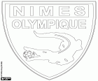 Escut de Nîmes Olympique, club de futbol amb seu a la ciutat de Nimes, capital del Departament de Gard al sud de França