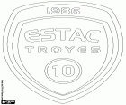 Logotip de l'Espérance Sportive Troyes Aube Champagne, Troyes AC, ESTAC Troyes, club de futbol de Troyes, ciutat del Centre-nord de França a l'Aube, regió de la Xampanya-Ardenes