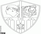 Logotip Athletic Club Ajaccio, AC Ajaccio o Athletic Club Aiacciu, en llengua corsa, club de futbol de la ciutat d'Ajaccio, la capital de Còrsega