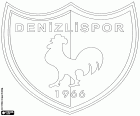 Emblema del Denizlispor Kulübü, club esportiu de Denizli, ciutat de la regió Egea, capital de la província de Denizli al sud-oest d'Anatolia, Turquia