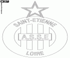 Insígnia de l'Association sportive de Saint-Étienne, club de futbol de Saint-Étienne, ciutat situada a la part central de l'est de França i capital del departament del Loira