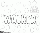 Walker, nom utilitzada preferentment per nen. Aquest nom té el seu origen en el cognom Walker que prové d'una feina medieval, els treballadors que trepitjaven la llana per eliminar les impureses