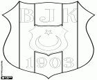 Emblema de Beşiktaş Jimnastik Kulübü, club esportiu de Beşiktaş, districte d'Istanbul a la costa europea del Bòsfor