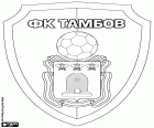 Escut de Tambov FC, club de futbol base Tambov, ciutat a la riba del riu Tsna i centre administratiu de l'Oblast de Tambov, a 480 km al sud-est de Moscou, situada en el centre-oest de la Rússia europea