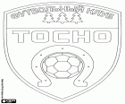 Emblema del FK Tosno, club de futbol base a Tosno, municipi a la riba del riu Tosna, centre administratiu del districte Tosnensky de l'Óblast de Leningrad