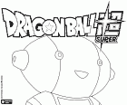 El logotip de Dragon Ball Super amb un robot curiós, personatge de la seqüela de la famosa manga-anime Bola de drac