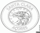 Emblema de Clube Desportivo Santa Clara, club de futbol amb seu a Ponta Delgada, ciutat de l'illa de São Miguel i una de les tres capitals de les Açores. Les Açores són nou illes portugueses que es troben a l'oceà Atlàntic a uns 1400 km a l'oest de Lisboa
