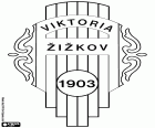 Emblema del FK Viktoria Žižkov, club de futbol amb seu a Žižkov, un antic municipi independent que des de 1920 és un barri de Praga, la capital de la República Txeca