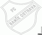 Escut del FC Baník Ostrava, club de futbol al districte de Slezská a la ciutat d'Ostrava, la tercera ciutat més poblada del país i capital de la regió de Moràvia-Silèsia al nord-est de la República Txeca