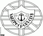 Logotip de Varzim Sport Club, club de futbol amb seu a Póvoa de Varzim, ciutat amb costa a l'oceà Atlàntic, a la zona metropolitana de Porto, al districte de Porto, a la regió nord de Portugal