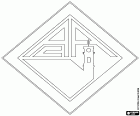 Insígnia d'Associação Académica de Coimbra, club de futbol a Coïmbra, ciutat històrica a la riba del riu Mondego, famosa per la seva universitat i capital del districte de Coimbra, a la regió Centre de Portugal