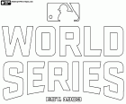 Un logotip de la World Series, la Sèrie mundial, campionat a final de temporada, a la tardor, entre els campions de les dues lligues professionals, National League i American League