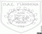 Emblema del PAS Giannina, Panepirotikos Athlitikos Syllogos Giannina, club de futbol de Ioànnina o Jànina, la capital i la ciutat més important de la regió d'Epir, al nord-oest de Grècia