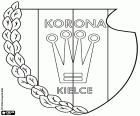 Escut de Korona Kielce, Korona Spółka Akcyjna, club de futbol amb seu a Kielce, ciutat a la riba del riu Silnica al Voivodat de Santa Creu, a la zona central del sud-est de Polònia