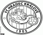 Logotip de FK Hradec Králové, club de futbol amb seu a Hradec Králové, ciutat a la vora dels rius Elba i Orlice, a l'est de la República Txeca