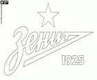 Insígnia de FC Zenit Sant Petersburg, el Klub Zenit Futbolny, club de futbol que forma part d'un club esportiu amb seu a Sant Petersburg, ciutat portuària al mar Bàltic, situada a la riba del riu Neva, a l'Óblast de Leningrad, al nord-oest de la Rússia europea. Sant Petersburg és la segona ciutat més poblada de Rússia