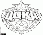 Emblema del CSKA de Moscou, club de futbol que forma part d'un important club esportiu amb seu a Moscou. El club era conegut com l'equip de l'Exèrcit Roig, ja que era part de l'exèrcit de l'antiga Unió Soviètica