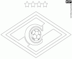 Logotip del FC Spartak Moscou, Futbolʹnyĭ Klub Spartak Moskva, club de futbol amb seu a Moscou, la capital russa. Aquest club era conegut com l'equip del poble i formava part d'un club esportiu important en l'època soviètica