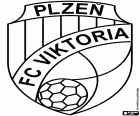 Insígnia del FC Viktoria Plzeň, club de futbol amb seu a Pilsen, ciutat de la regió històrica de Bohèmia, a l'oest de la República Txeca. Aquesta ciutat txeca situada a uns 90 km a l'oest de Praga i és famosa arreu del món per la cervesa