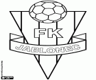 Insígnia del FK Jablonec, club de futbol amb seu a Jablonec nad Nisou, ciutat a la riba del riu Neisse, situada a uns 10 km de Liberec, al nord de la regió històrica de Bohèmia, al nord de la República Txeca