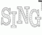Sing, el logotip original en anglès de la pel·lícula d'animació produïda per Illumination Entertainment, Canta!